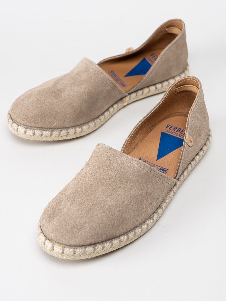 Verbenas - Carmen - Beige espadrillos i mocka