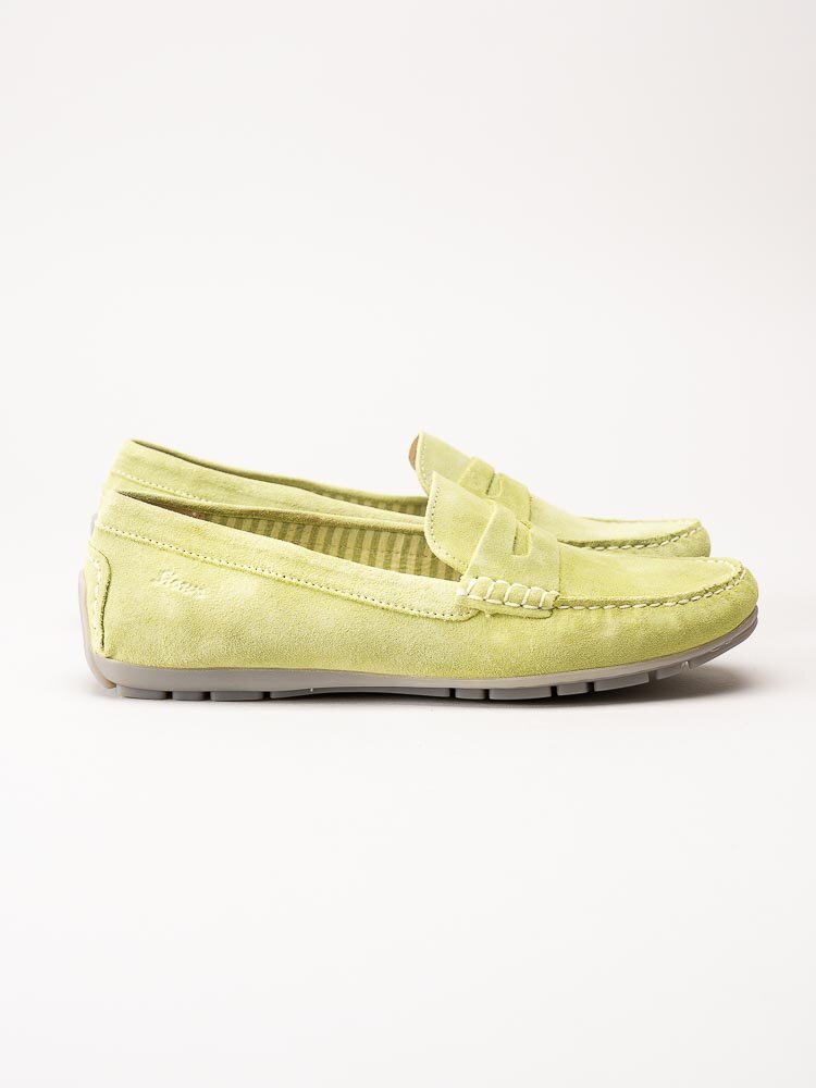 Sioux - Carmona 701 - Limegröna loafers i mocka