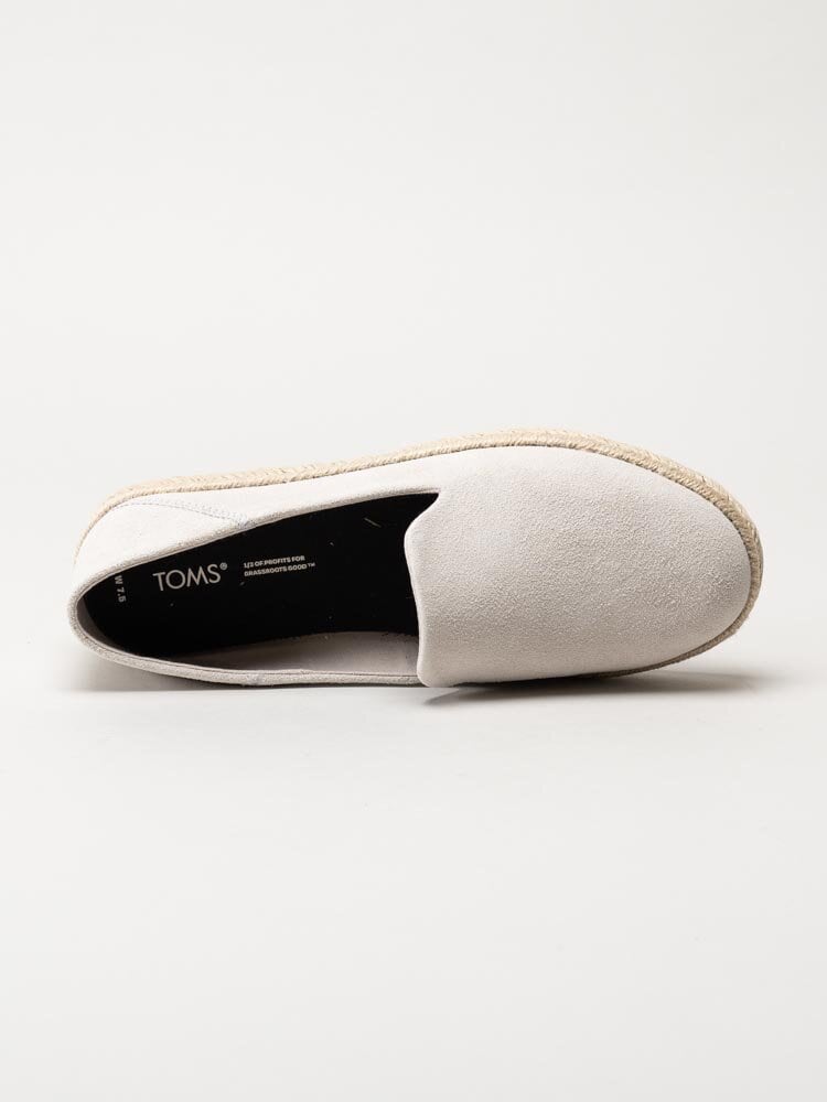 Toms - Santiago - Off white espadrillos i mocka