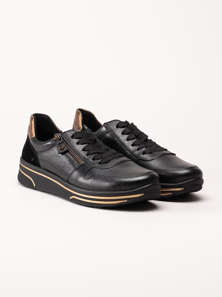 Ara - Sapporo 2.0 - Svarta sneakers i skinn