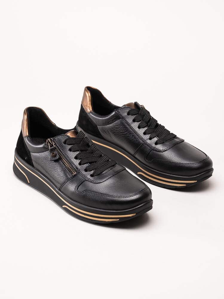 Ara - Sapporo 2.0 - Svarta sneakers i skinn