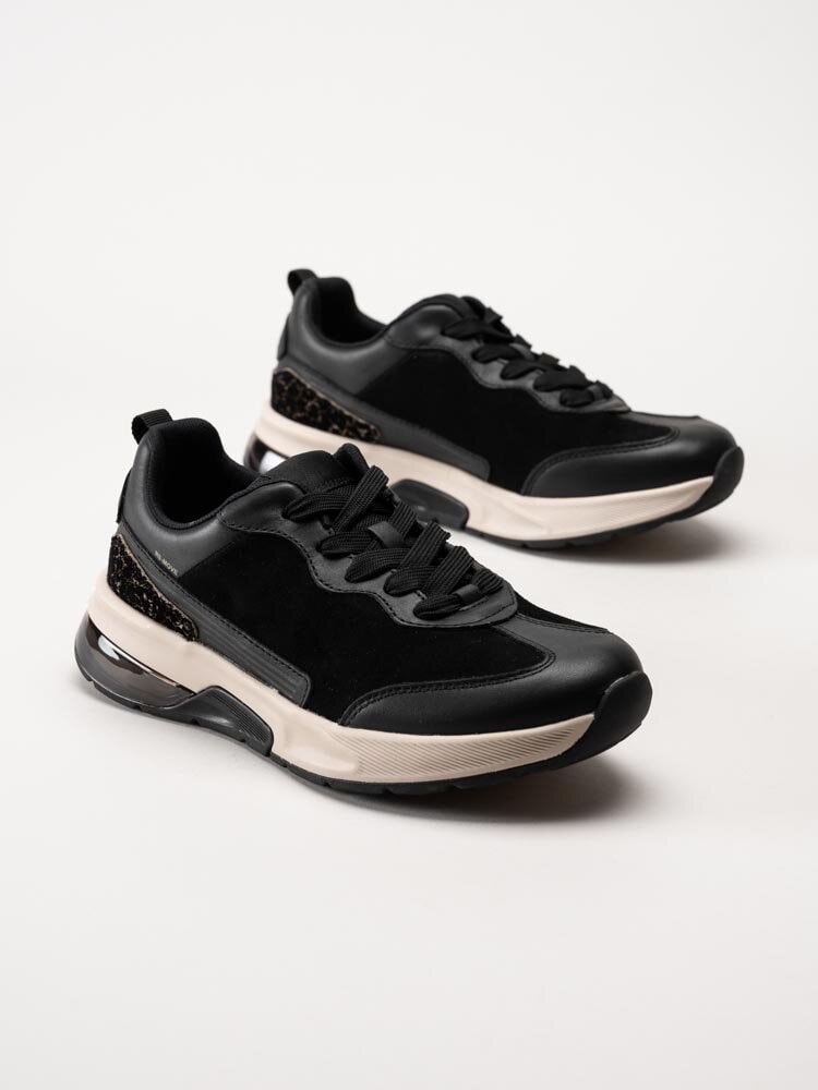 Gabor - Rollingsoft - Svarta sneakers i skinn