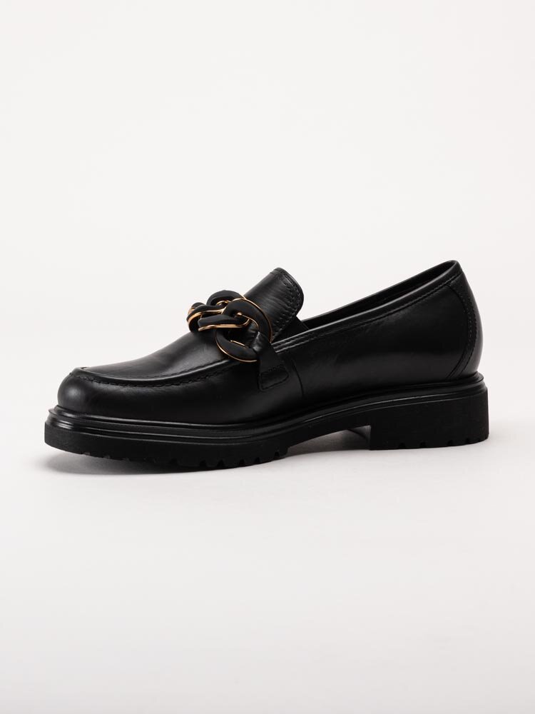 Gabor - Svarta loafers i skinn