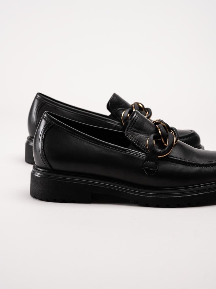 Gabor - Svarta loafers i skinn