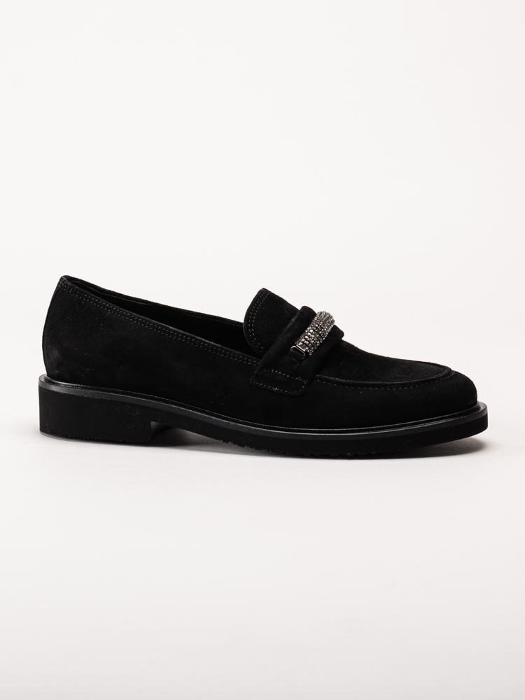 Gabor - Svarta loafers i mocka