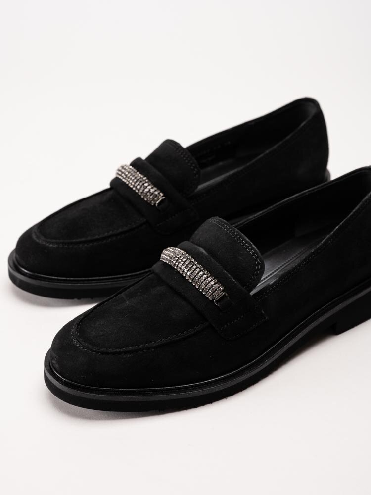 Gabor - Svarta loafers i mocka