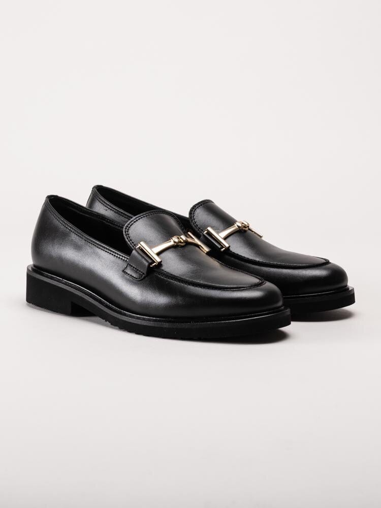 Gabor - Svarta loafers i skinn