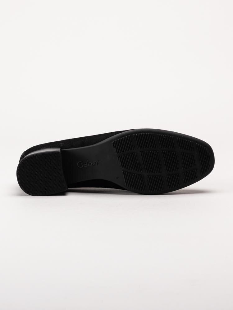Gabor - Svarta loafers i mocka
