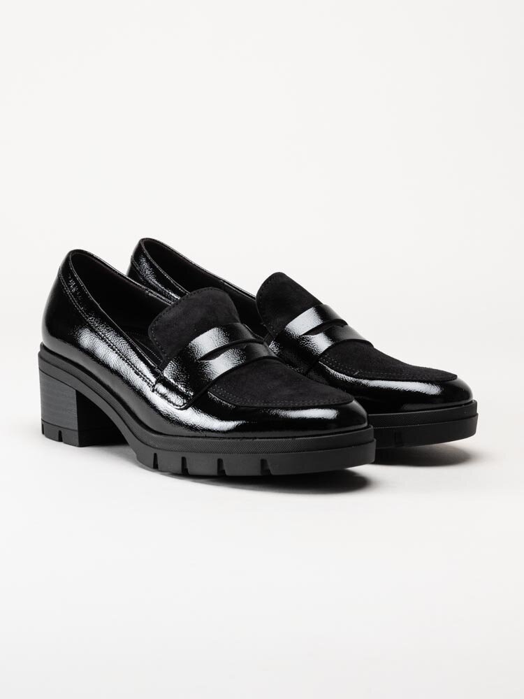 Gabor - Svarta loafers i lack