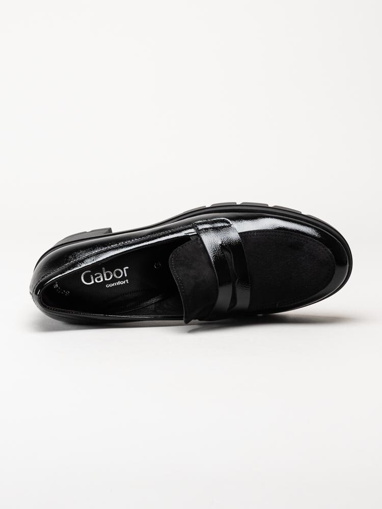 Gabor - Svarta loafers i lack