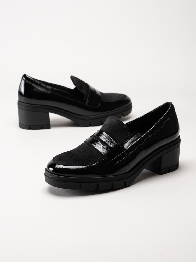 Gabor - Svarta loafers i lack