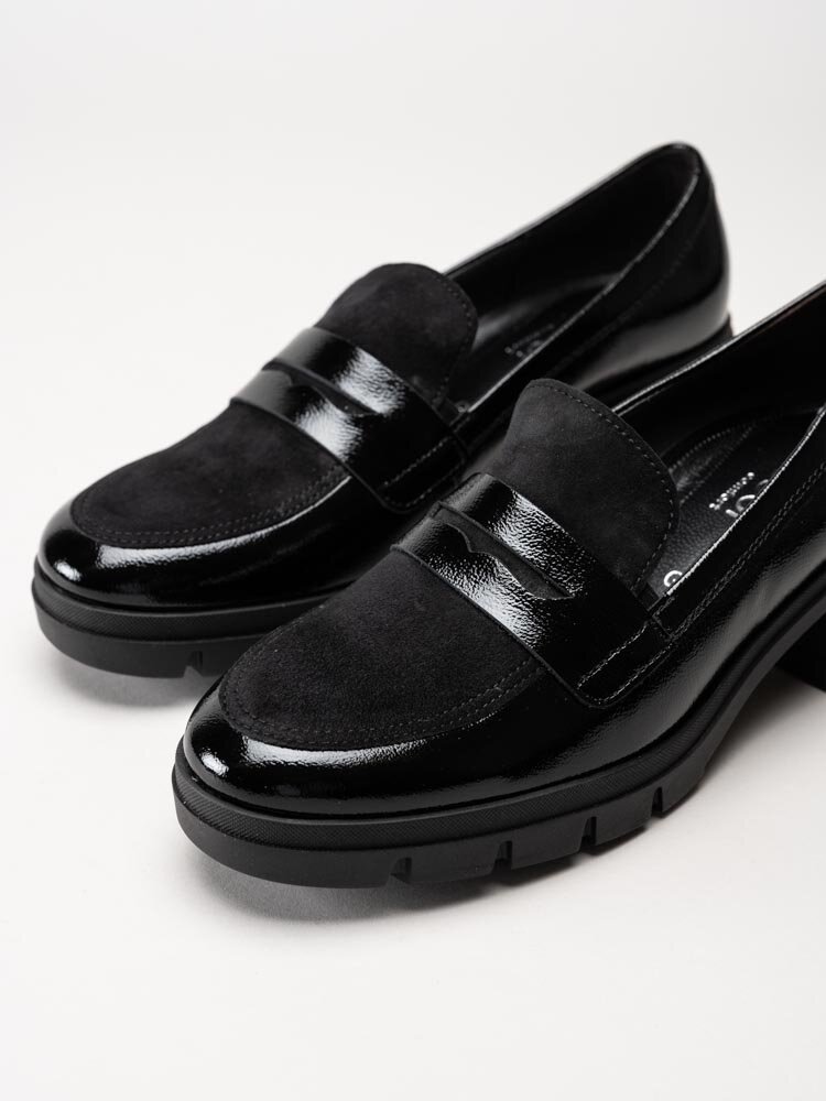 Gabor - Svarta loafers i lack