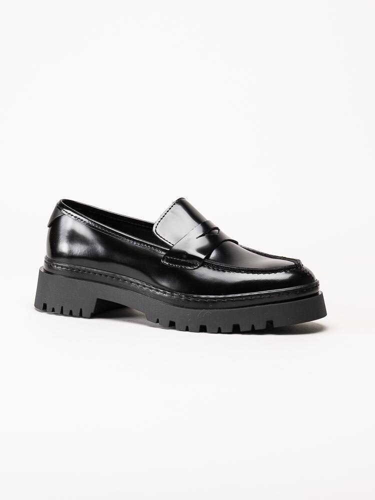Gant Footwear - Aligrey - Svarta chunky loafers i polidoskinn