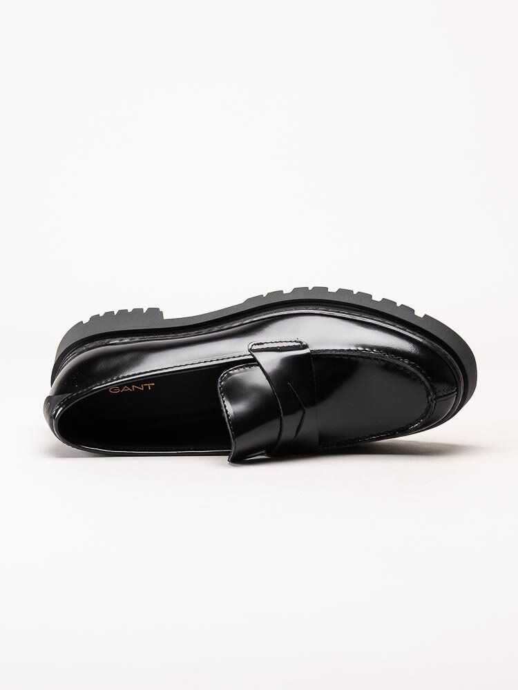 Gant Footwear - Aligrey - Svarta chunky loafers i polidoskinn