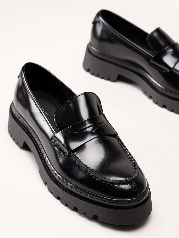 Gant Footwear - Aligrey - Svarta chunky loafers i polidoskinn