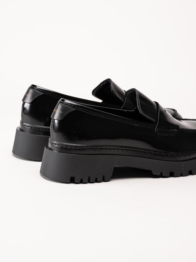 Gant Footwear - Aligrey - Svarta chunky loafers i polidoskinn
