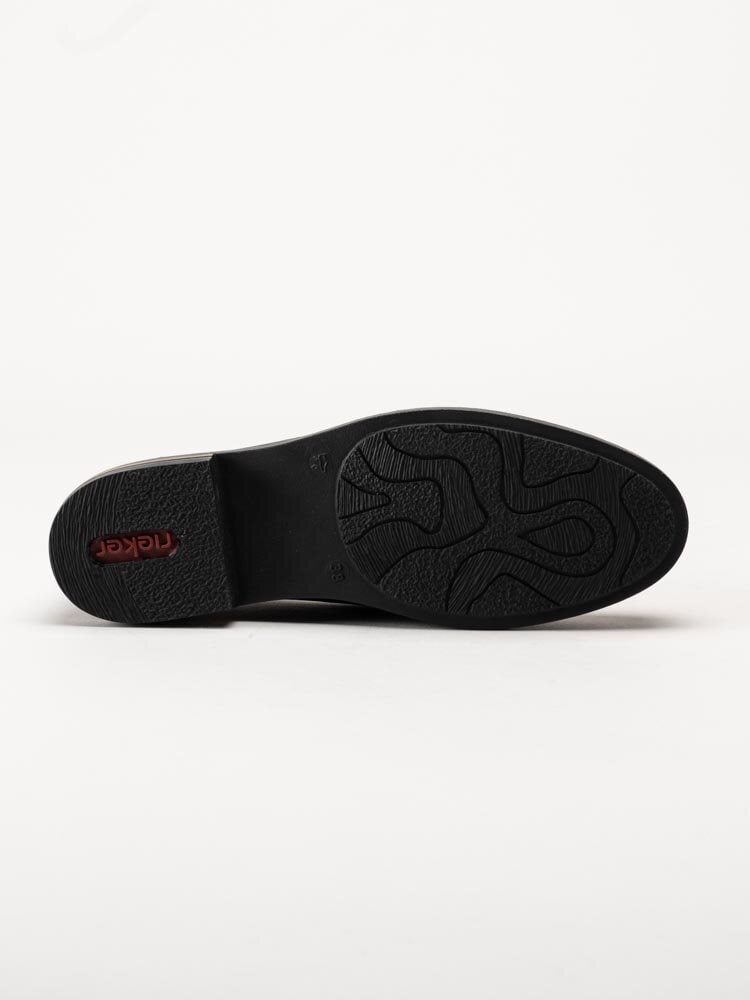 Rieker - Svarta loafers i skinn