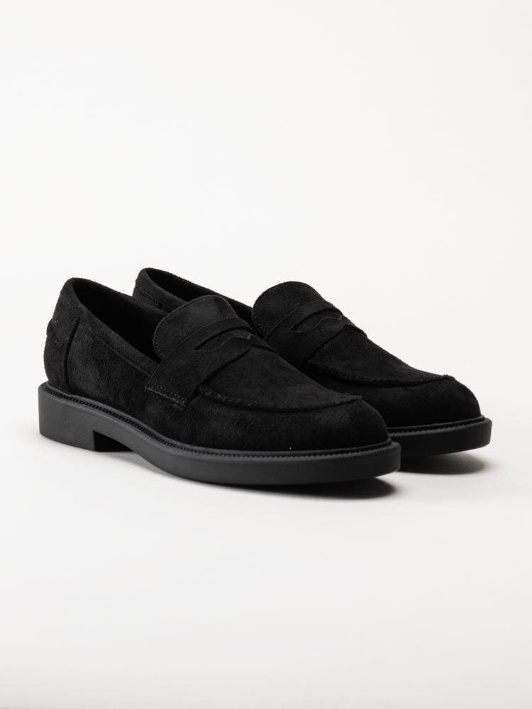 Duffy - Svarta loafers i textil