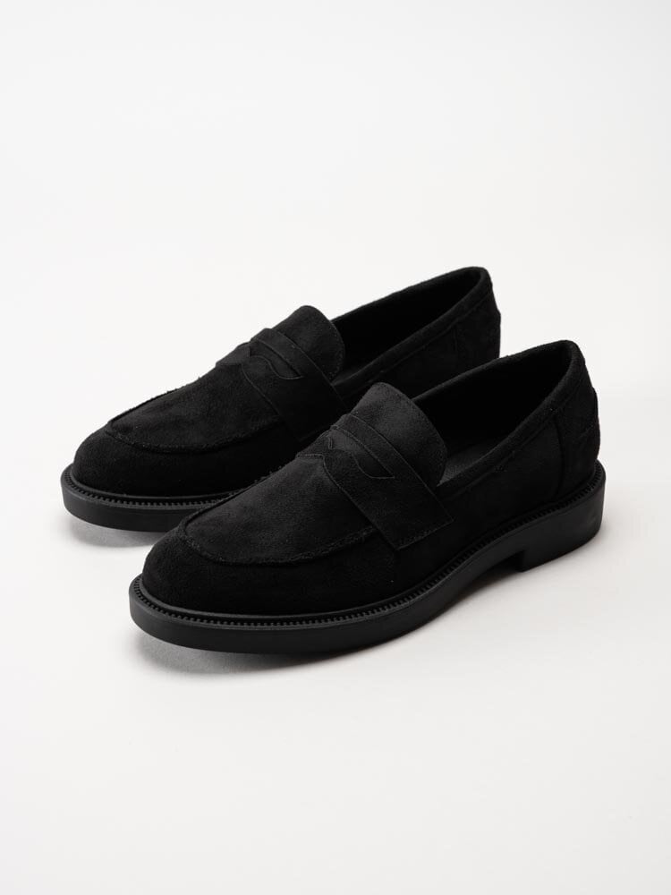 Duffy - Svarta loafers i textil