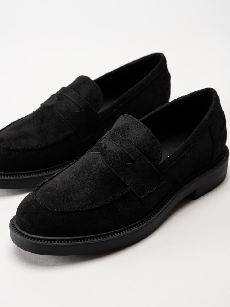 Duffy - Svarta loafers i textil