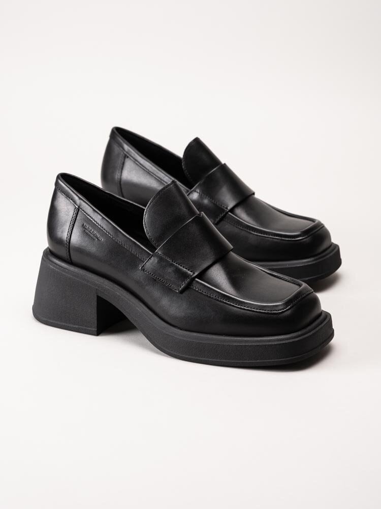 Vagabond - Dorah - Svarta loafers i skinn