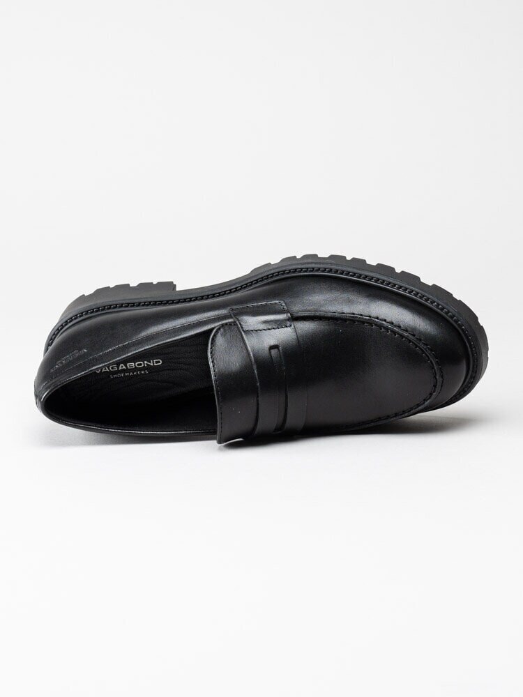 Vagabond - Kenova - Svarta chunky loafers i skinn
