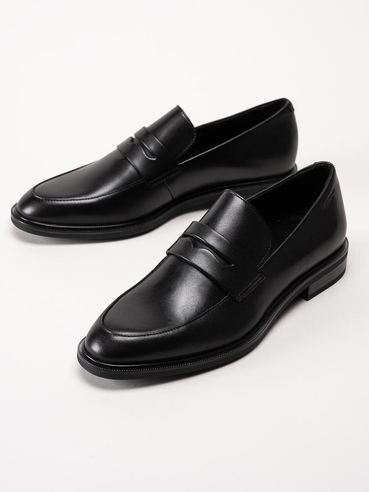 Vagabond - Frances 2.0 - Svarta loafers i skinn