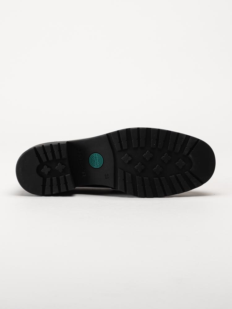 Unisa - Elma_F23_Siv - Svarta loafers i polidoskinn