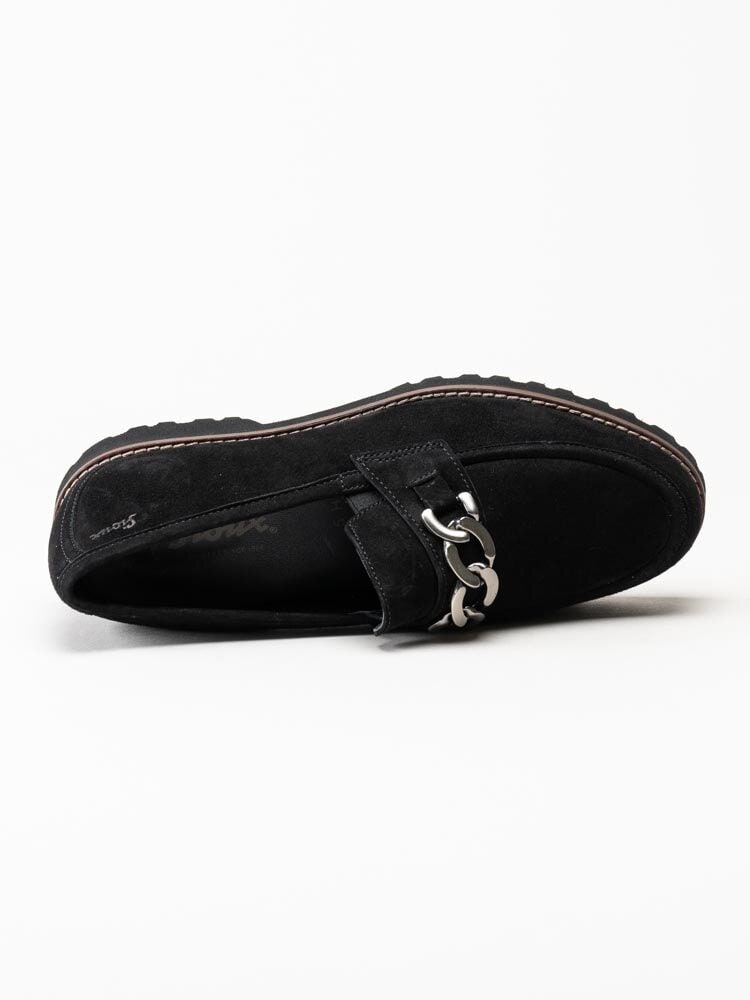 Sioux - Meredith 734 - Svarta loafers i mocka