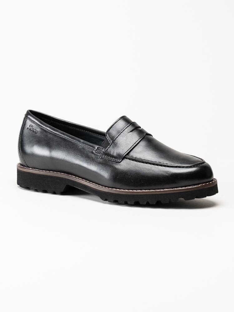 Sioux - Meredith 709 - Svarta klassiska loafers i skinn