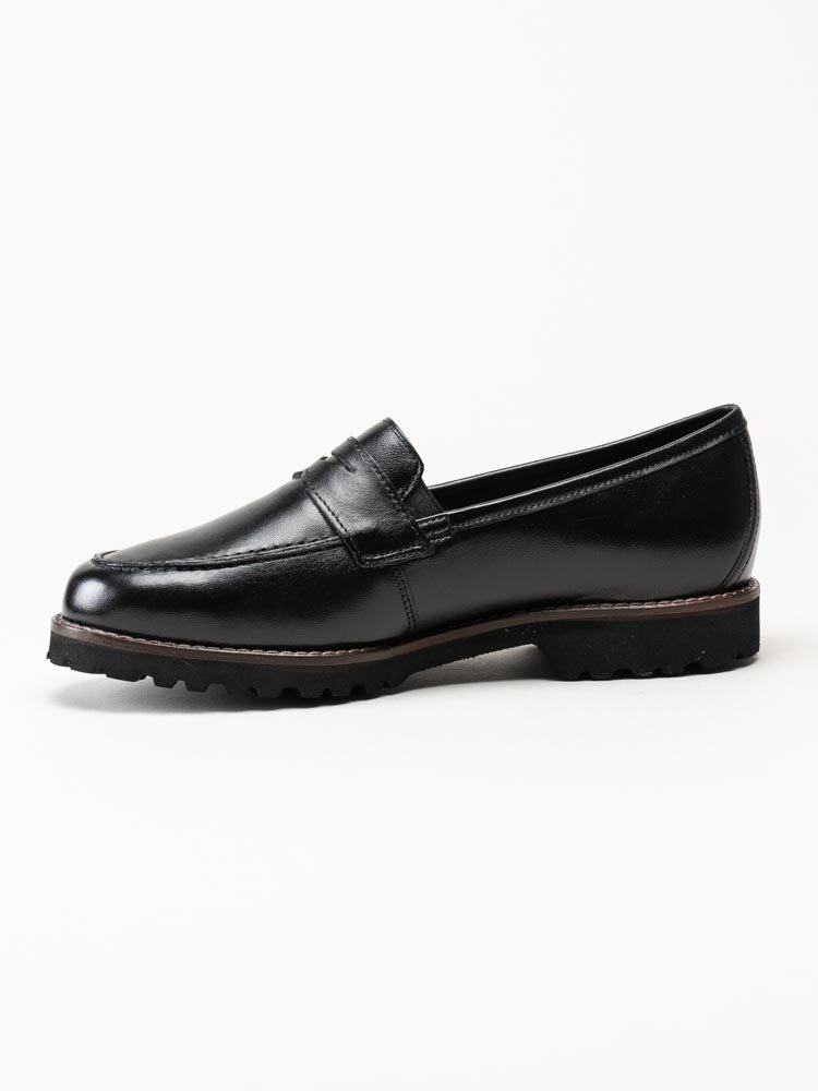 Sioux - Meredith 709 - Svarta klassiska loafers i skinn