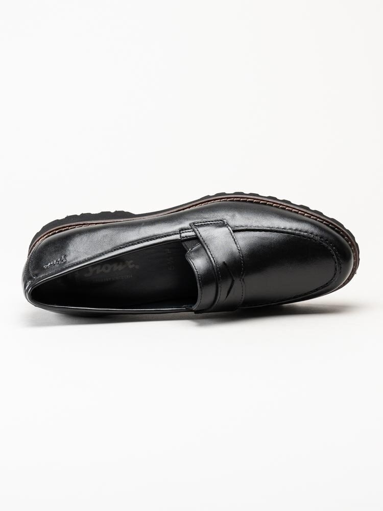 Sioux - Meredith 709 - Svarta klassiska loafers i skinn