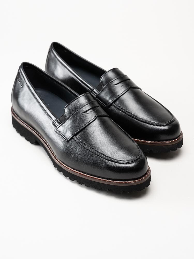 Sioux - Meredith 709 - Svarta klassiska loafers i skinn