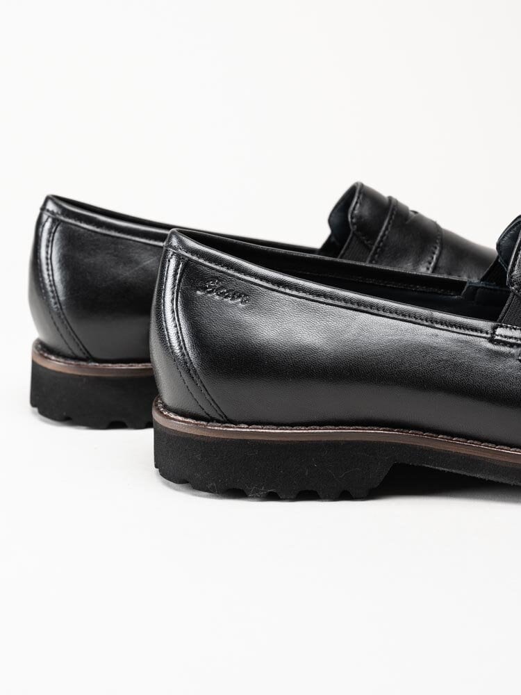 Sioux - Meredith 709 - Svarta klassiska loafers i skinn