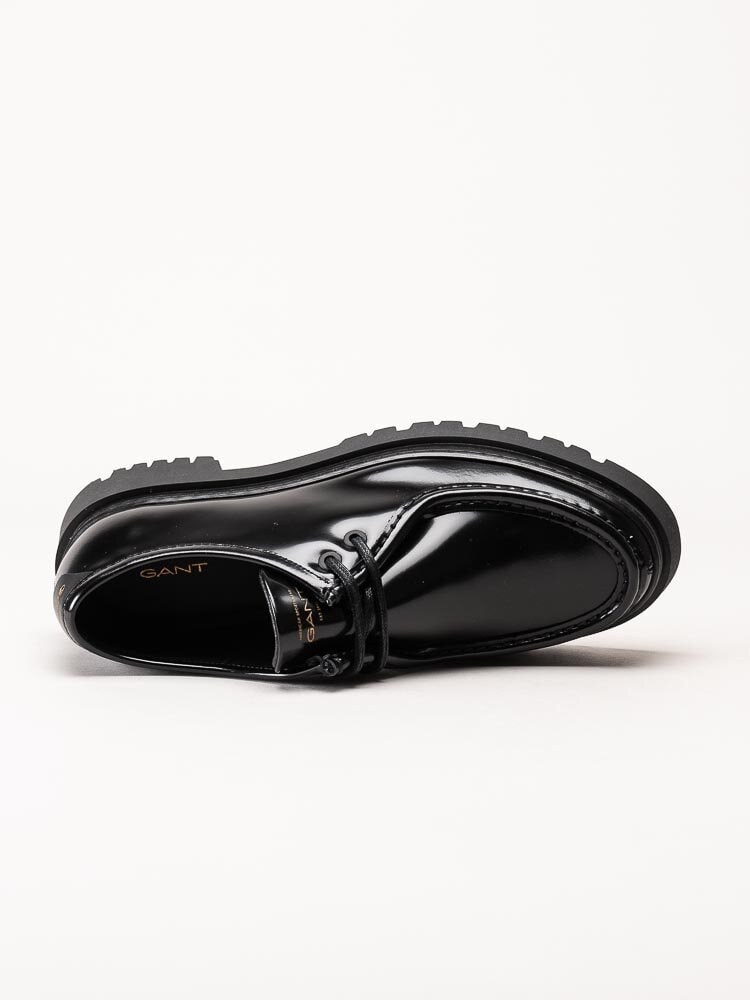 Gant Footwear - Aligrey - Svarta snörskor i polidoskinn
