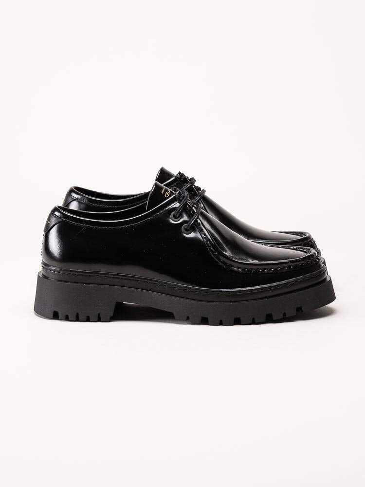 Gant Footwear - Aligrey - Svarta snörskor i polidoskinn