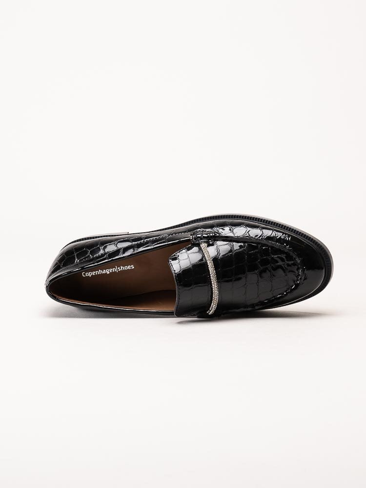 Copenhagen Shoes - Loafers Lovely - Svarta loafers i lackskinn