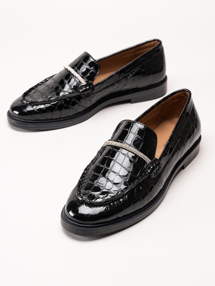 Copenhagen Shoes - Loafers Lovely - Svarta loafers i lackskinn