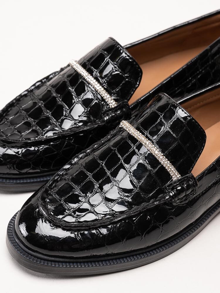 Copenhagen Shoes - Loafers Lovely - Svarta loafers i lackskinn