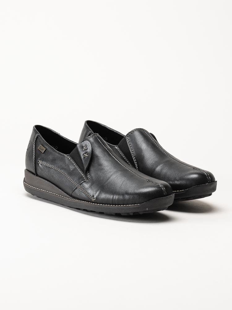 Rieker - Svarta slip on skor med Rieker-Tex