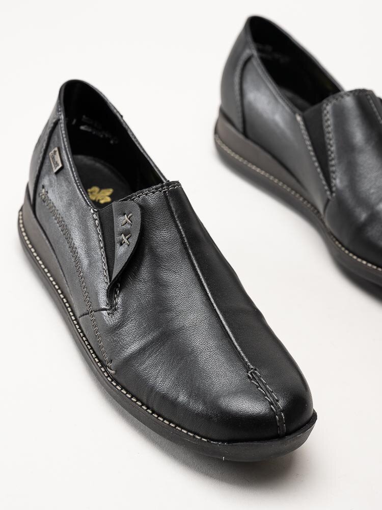 Rieker - Svarta slip on skor med Rieker-Tex