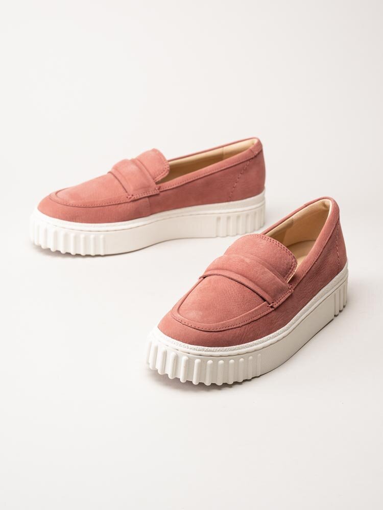 Clarks - Mayhill Cove - Rosa lågskor i nubuck