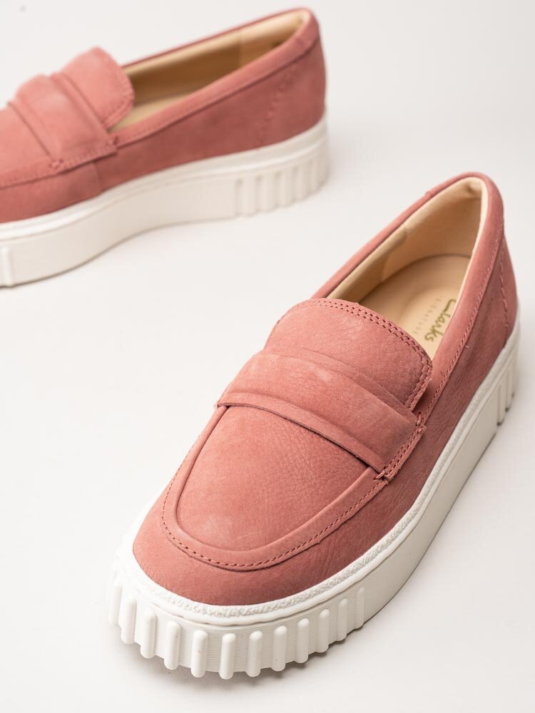 Clarks - Mayhill Cove - Rosa lågskor i nubuck