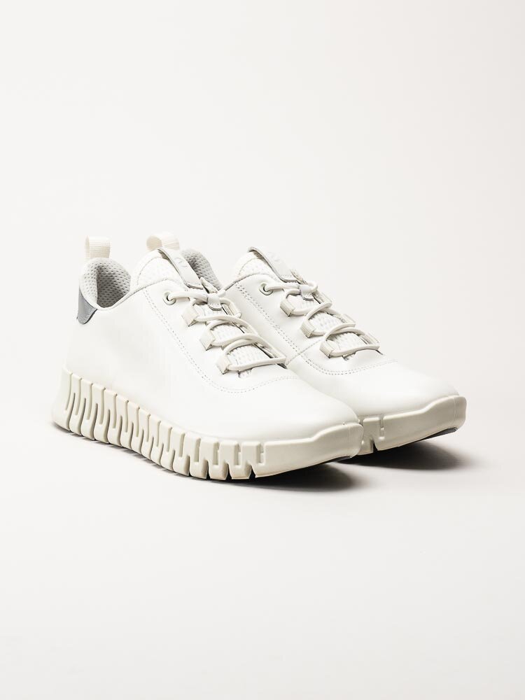 Ecco - Gruuv W Sneaker - Off white promenadskor i skinn