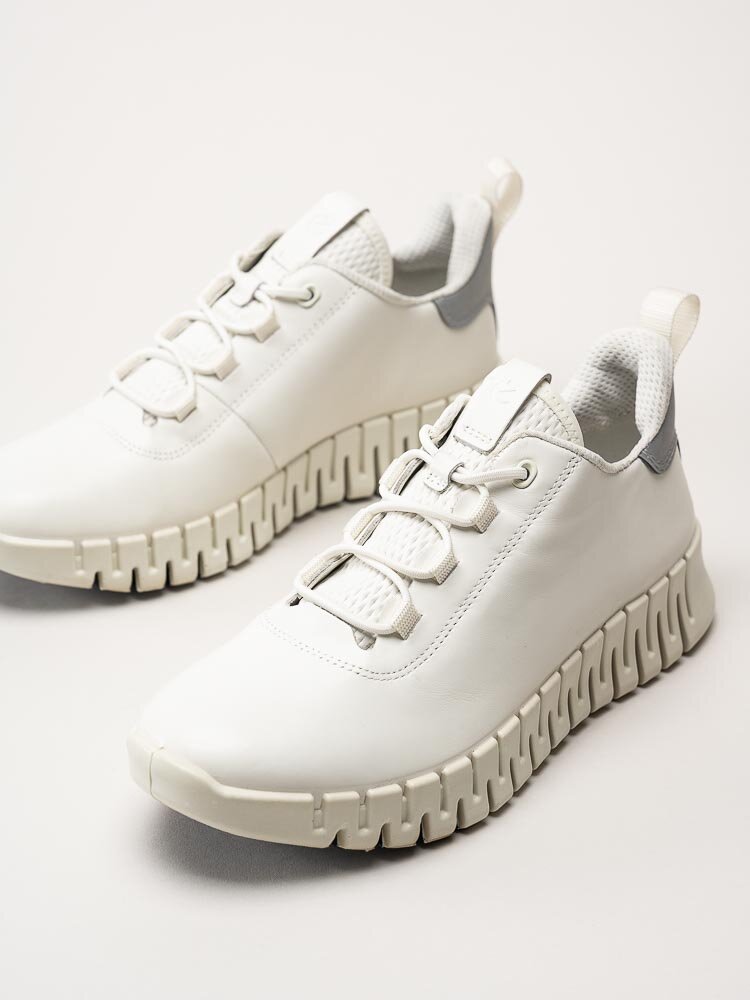 Ecco - Gruuv W Sneaker - Off white promenadskor i skinn