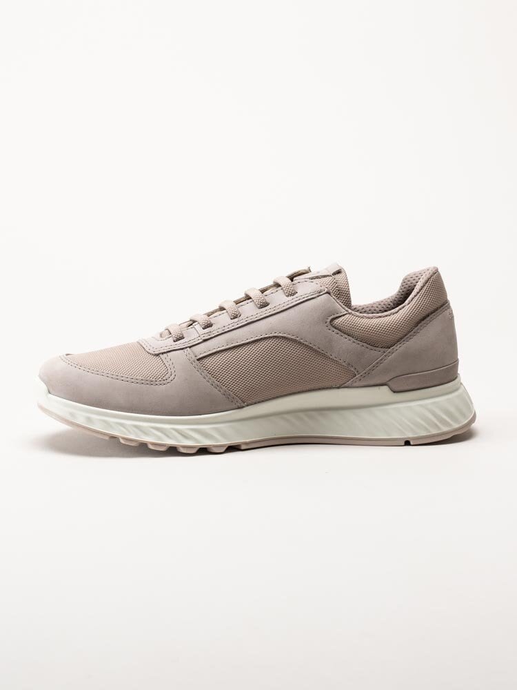 Ecco - Exostride W Low - Beige sportskor i nubuck