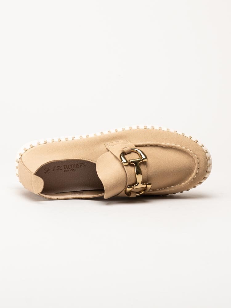 Ilse Jacobsen - Tulip3874 - Beige slip on skor i mockaimitation