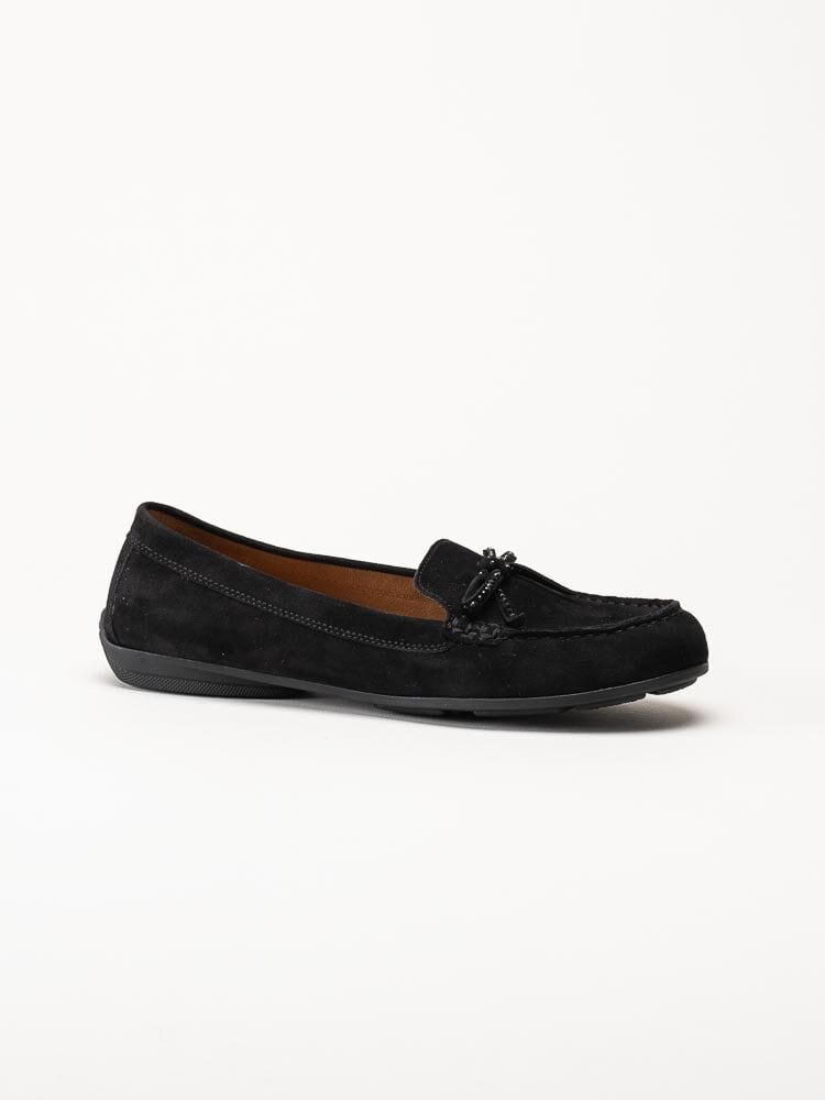 Gabor - Svarta loafers i mocka