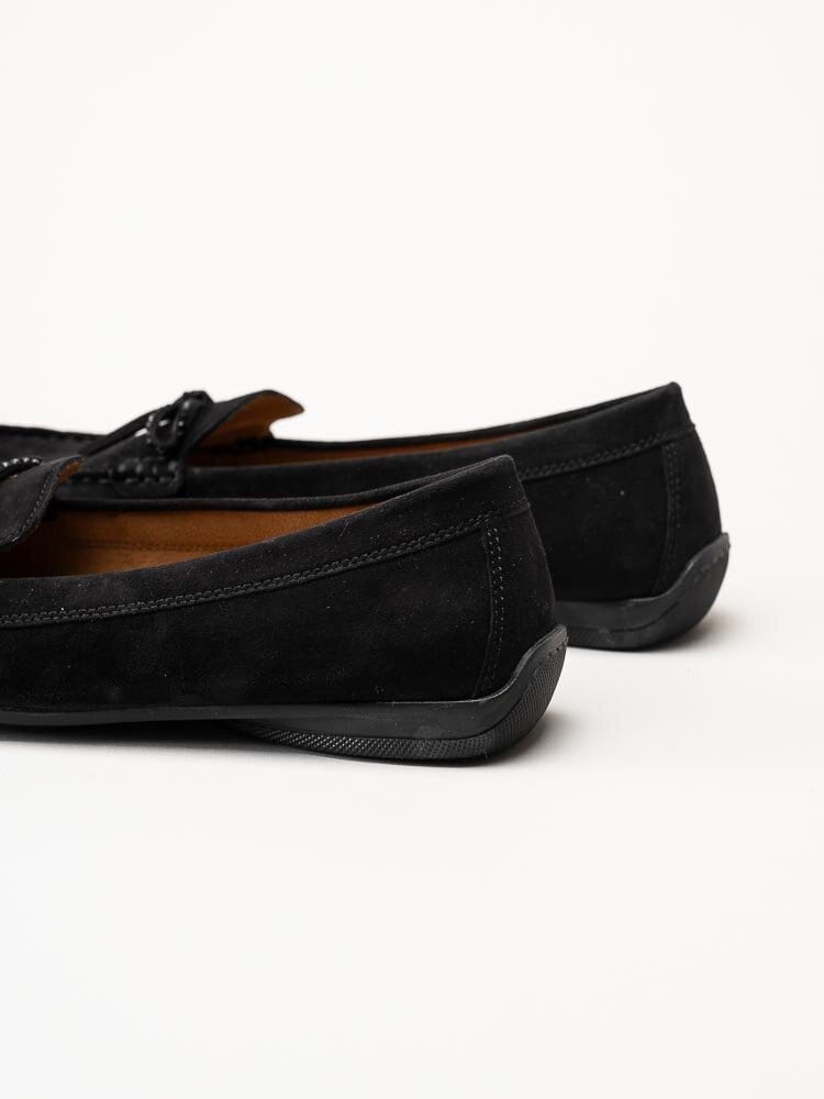 Gabor - Svarta loafers i mocka