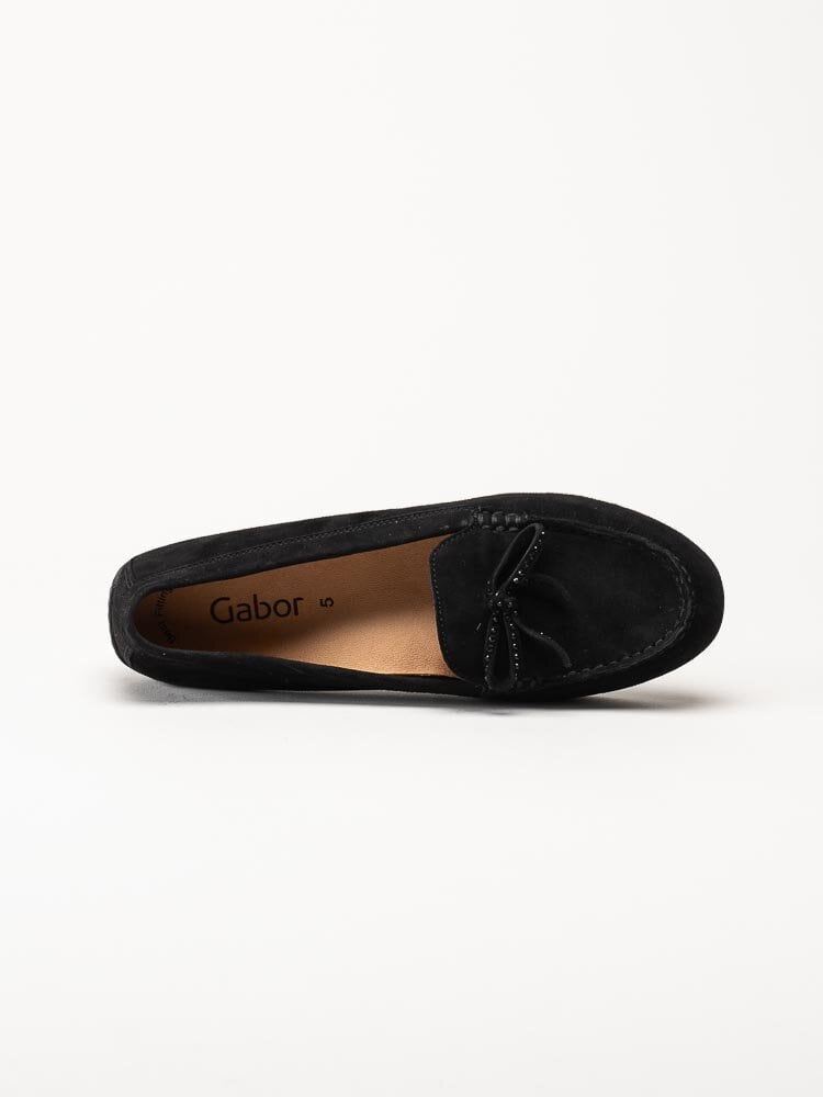 Gabor - Svarta loafers i mocka